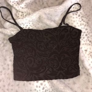 Crop velour tank